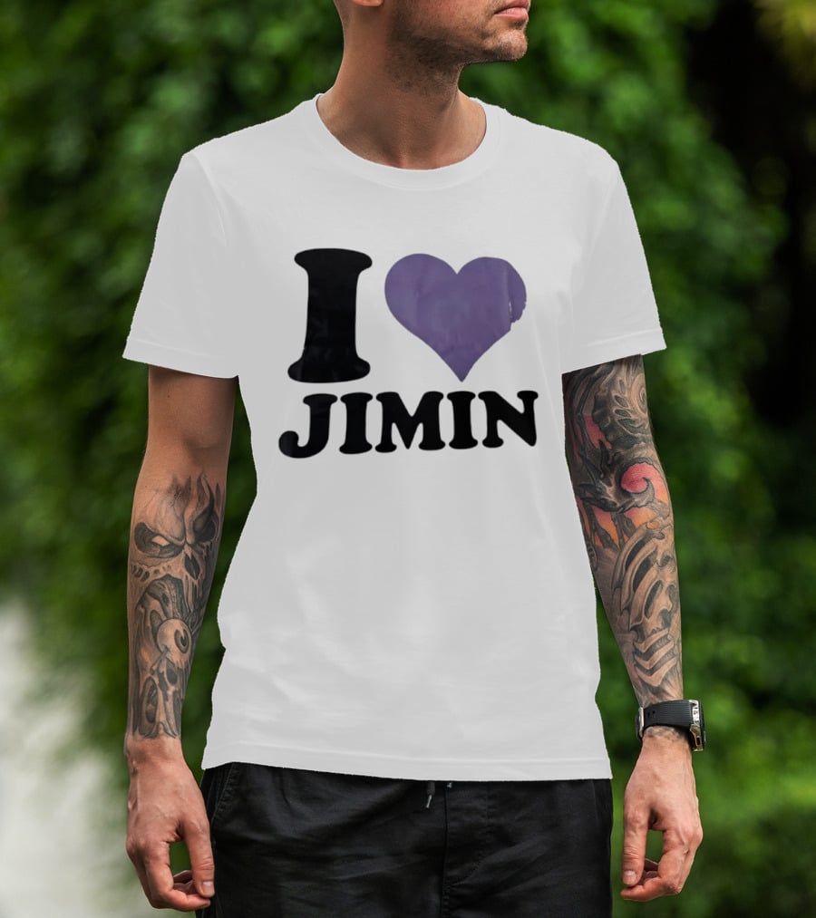 I Love Jimin Heart K Pop BTS Fan Merchandise T-Shirt