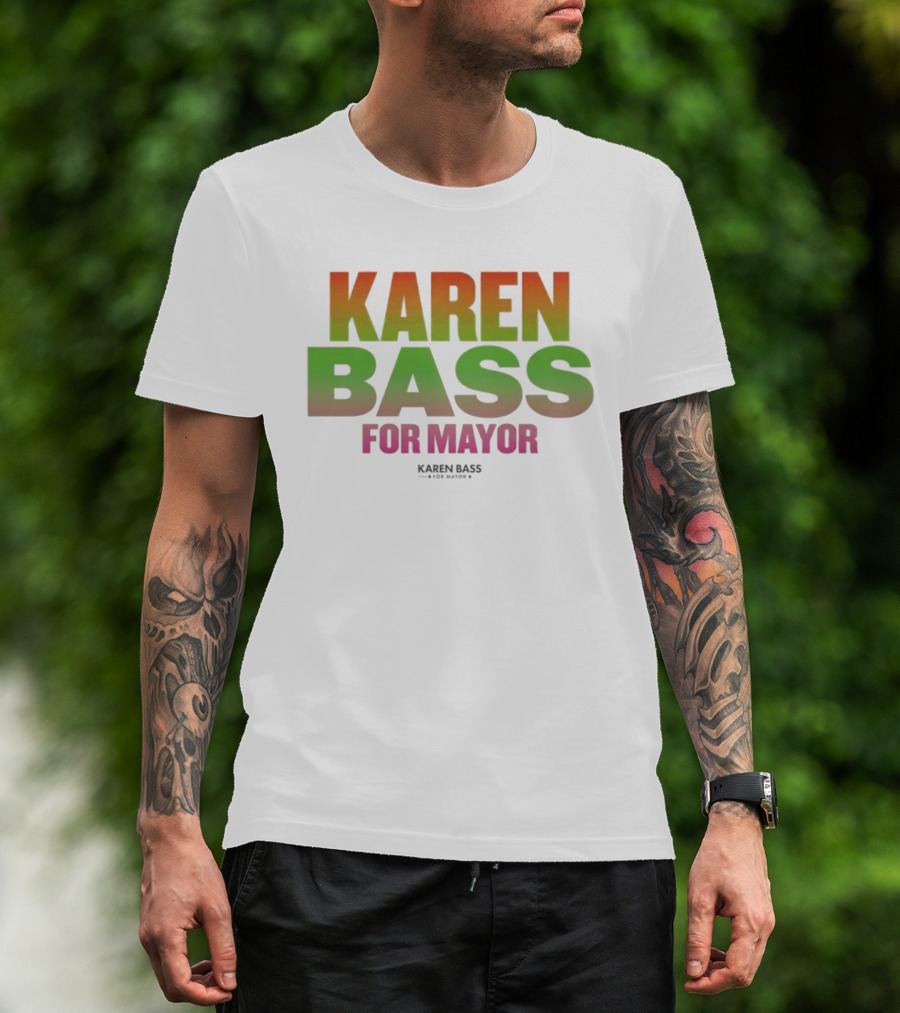 Karen Bass For Mayor LA Politics Election Gradient T-Shirt