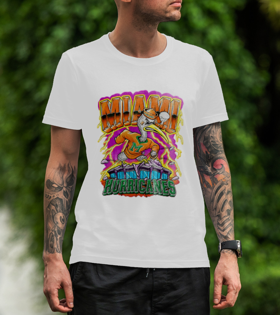 Miami Hurricanes Vintage Style Go Canes U Throwback T-Shirt