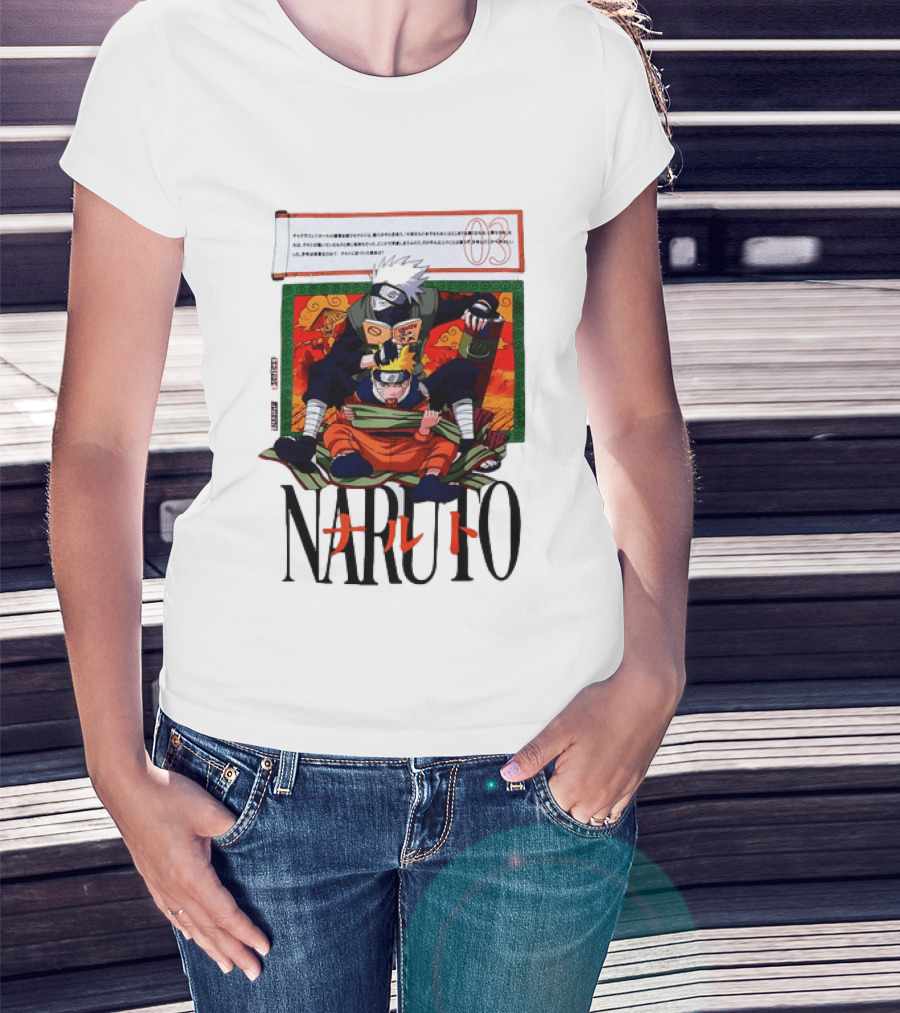 Naruto Kakashi 72 Series Manga Cover Style Anime T-Shirt