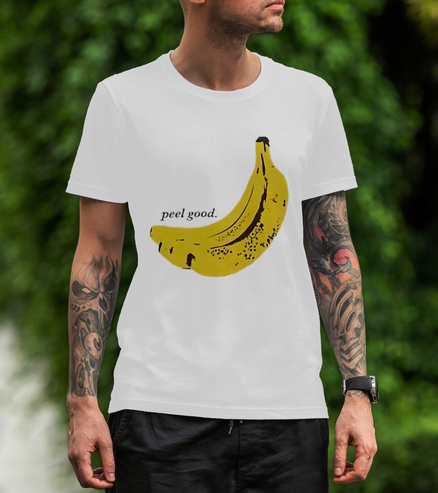 Peel Good Banana Fruit Minimalist Yellow T-Shirt