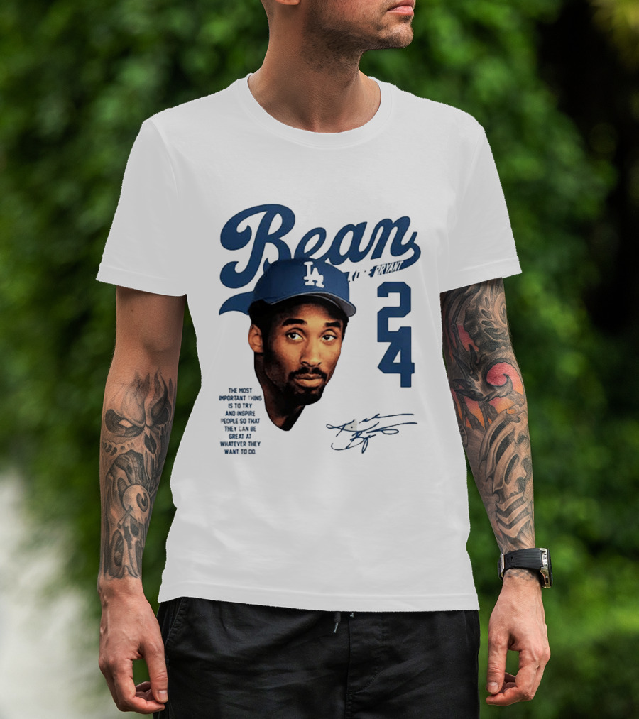Puka Nacua Wears Bean Kobe Bryant Dodgers 24 T-Shirt