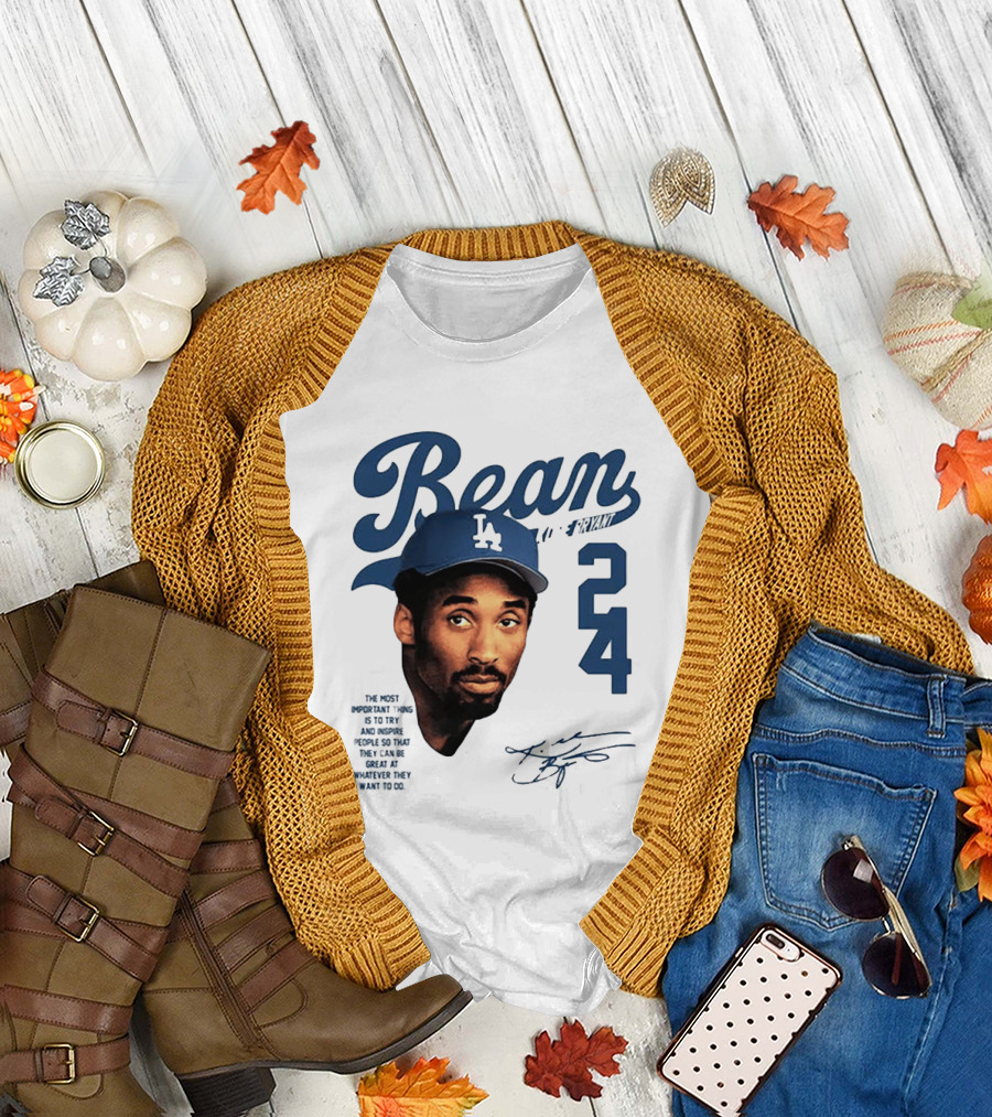Puka Nacua Wears Bean Kobe Bryant Dodgers 24 T-Shirt
