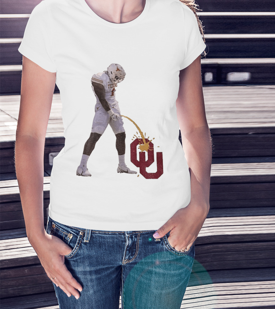 Texas Longhorns Xavier Worthy #1 Pee On Oklahoma Sooners OU Football Rivalry T-Shirt