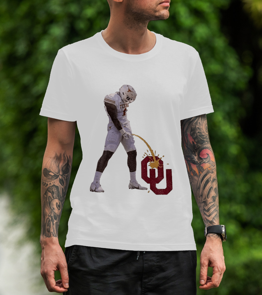 Texas Longhorns Xavier Worthy #1 Pee On Oklahoma Sooners OU Football Rivalry T-Shirt