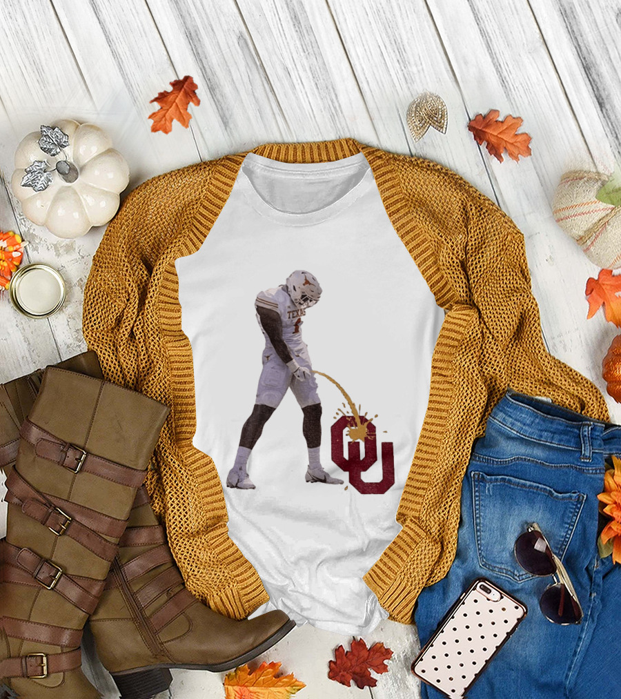 Texas Longhorns Xavier Worthy #1 Pee On Oklahoma Sooners OU Football Rivalry T-Shirt