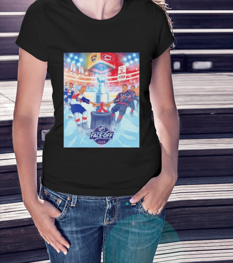 NHL Face Off 2026 Stanley Cup Florida Panthers Vs Carolina Hurricanes Ice Hockey Showdown T-Shirt