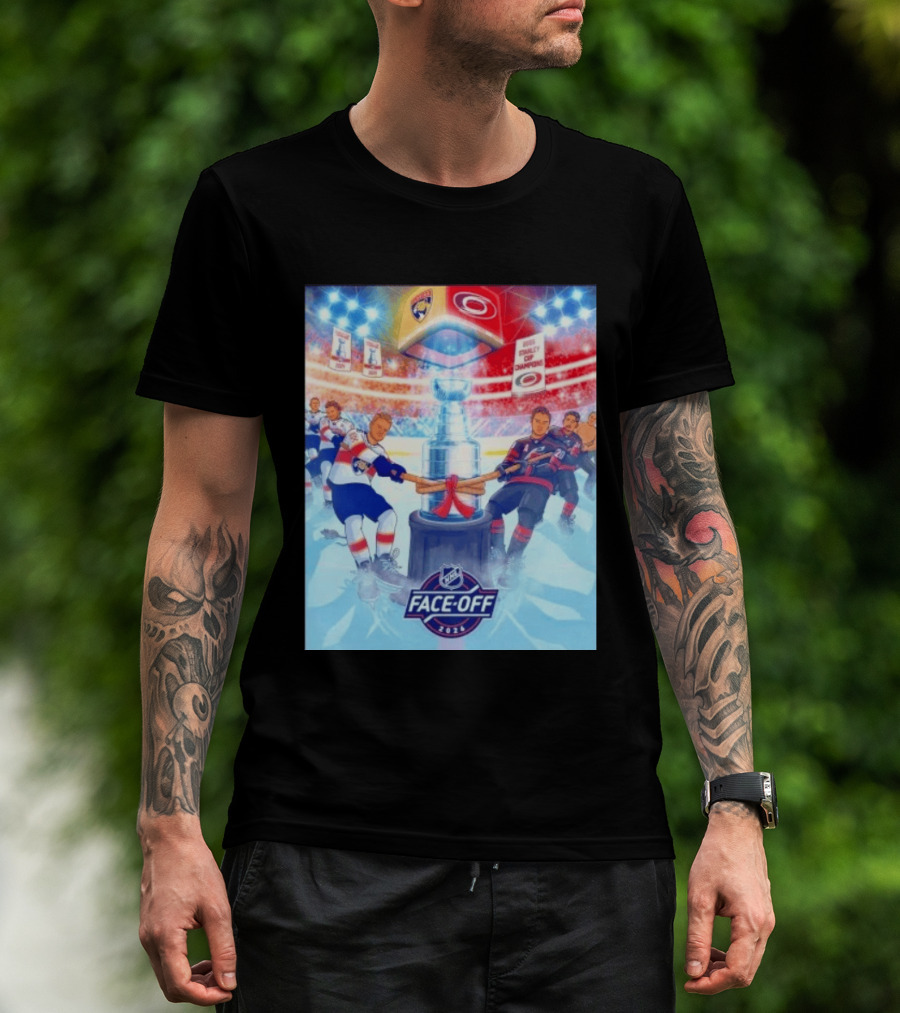 NHL Face Off 2026 Stanley Cup Florida Panthers Vs Carolina Hurricanes Ice Hockey Showdown T-Shirt