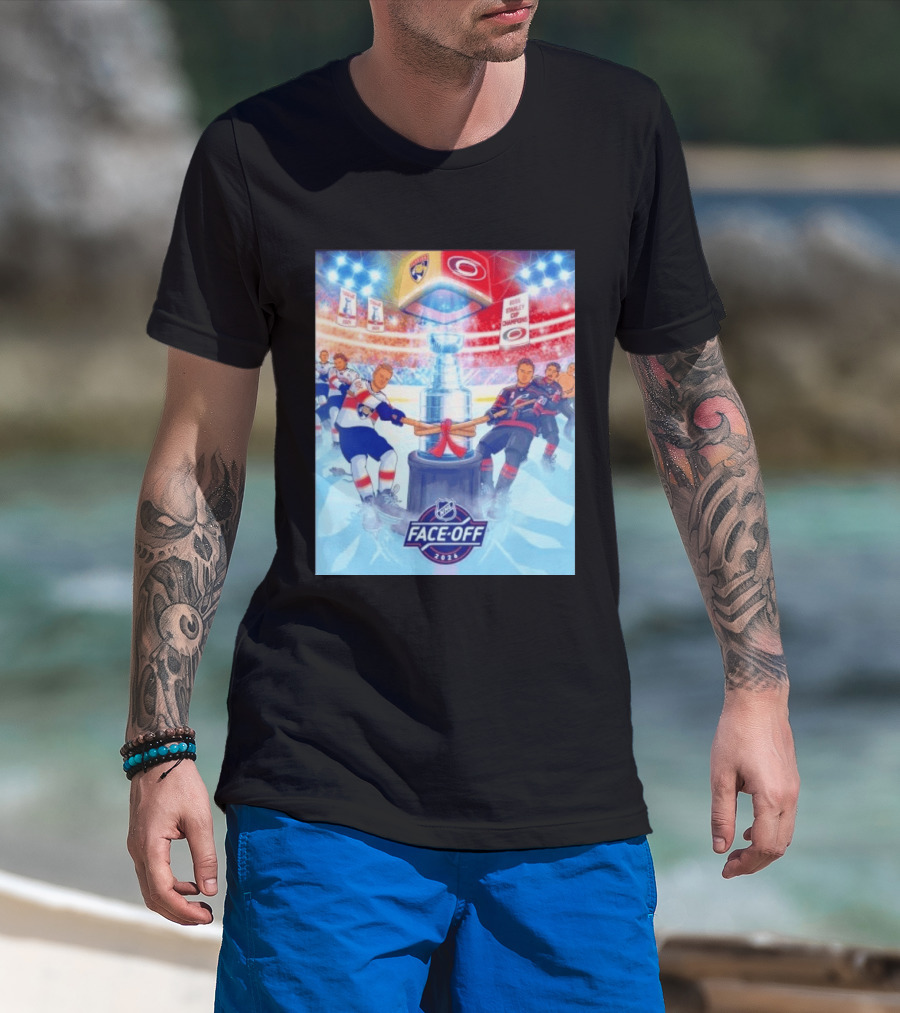 NHL Face Off 2026 Stanley Cup Florida Panthers Vs Carolina Hurricanes Ice Hockey Showdown T-Shirt