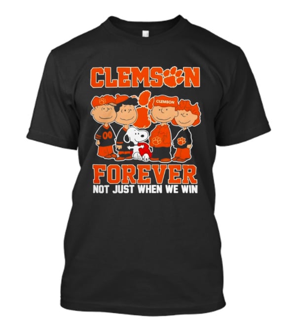 Clemson Forever Not Just When We Win Peanuts Characters Paw T-Shirt