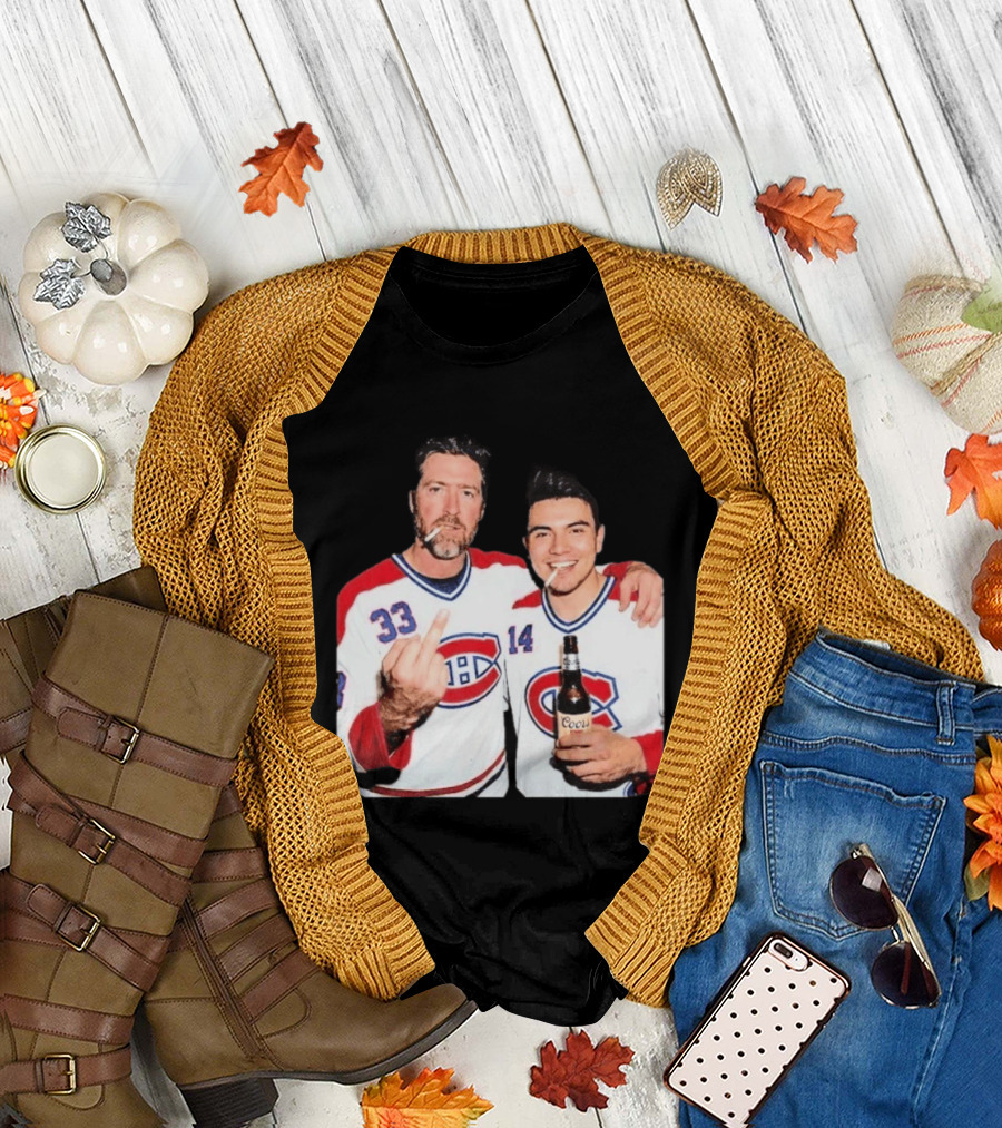 Patrick Roy Nick Suzuki Coors Montreal Canadiens Middle Finger Smoking T-Shirt