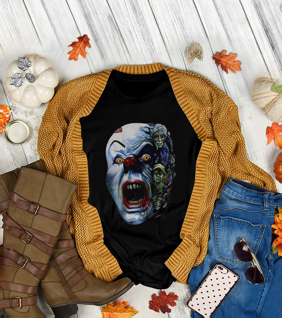 Pennywise The Dancing Clown Stephen King's IT Horror Nightmare Faces T-Shirt
