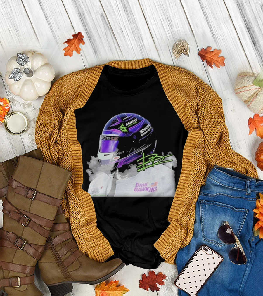 Soul Motorsports Dion Dawkins Racing Helmet Signature T-Shirt