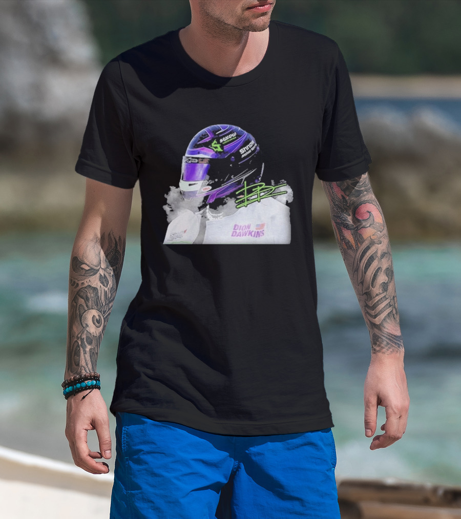 Soul Motorsports Dion Dawkins Racing Helmet Signature T-Shirt