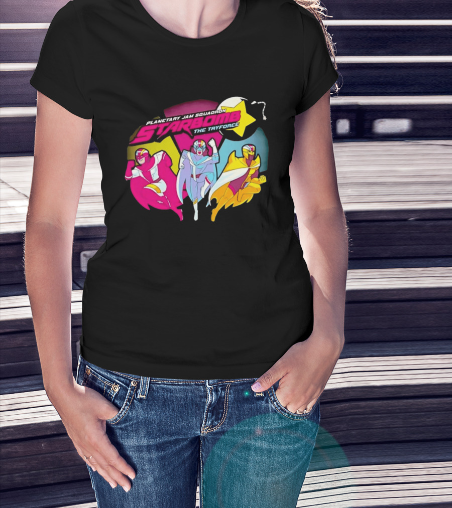 Planetary Jam Squadron Starbomb The Tryforce Retro Heroes T-Shirt