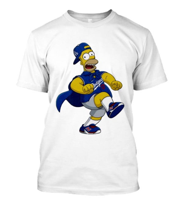 Shohei Ohtani Homer Simpson Los Angeles Dodgers MLB Cartoon T-Shirt