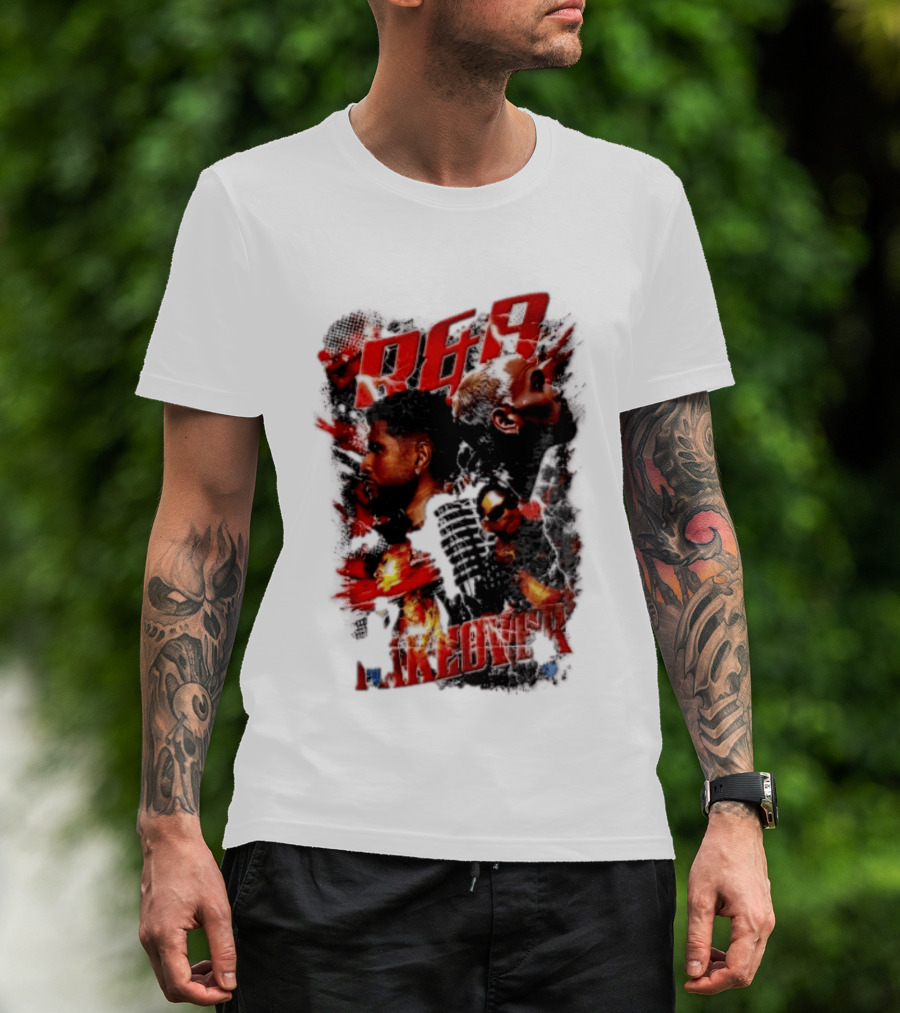 Usher Chris Brown R&B Takeover Singing Lightning Collage T-Shirt