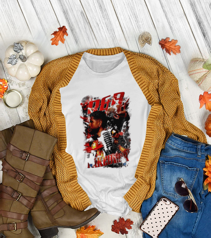 Usher Chris Brown R&B Takeover Singing Lightning Collage T-Shirt