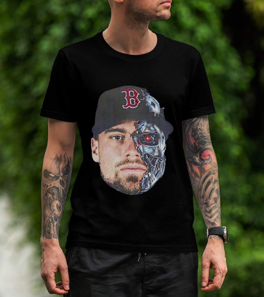 Caleb Durbin Boston Red Sox Cyborg Terminator Mashup T-Shirt