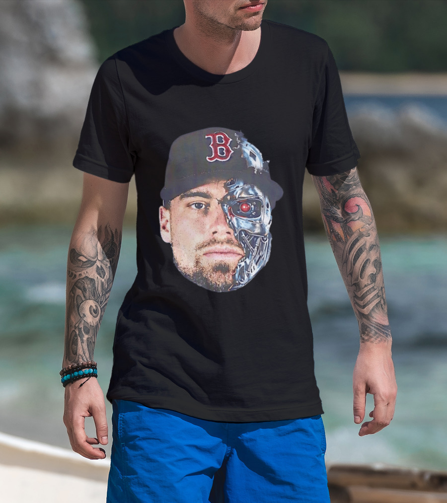 Caleb Durbin Boston Red Sox Cyborg Terminator Mashup T-Shirt