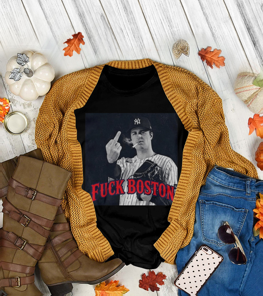 Cam Schlittler The Fuck Yankees Fuck Boston Meme Yankees Player Middle Finger Yankee Cap T-Shirt