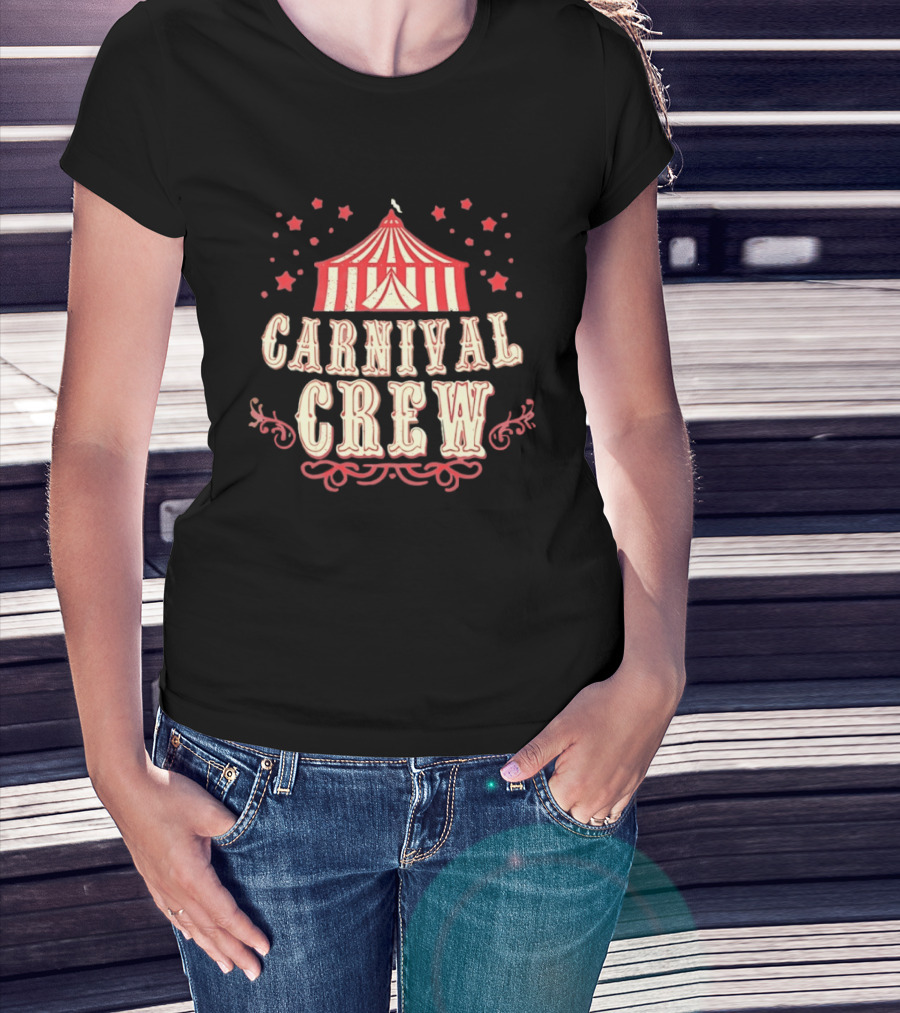 Carnival Crew Distressed Circus Tent Fair Vintage Look T-Shirt
