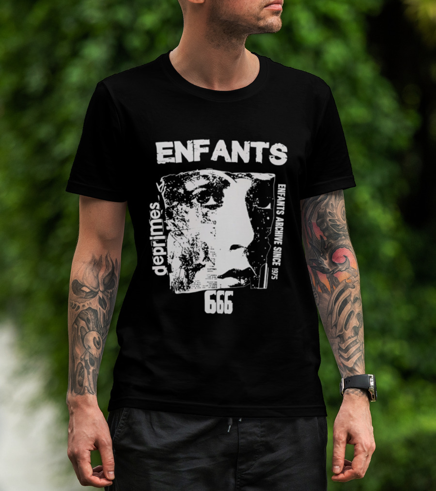 Enfants Deprimes Archive Since 1975 Face 666 T-Shirt