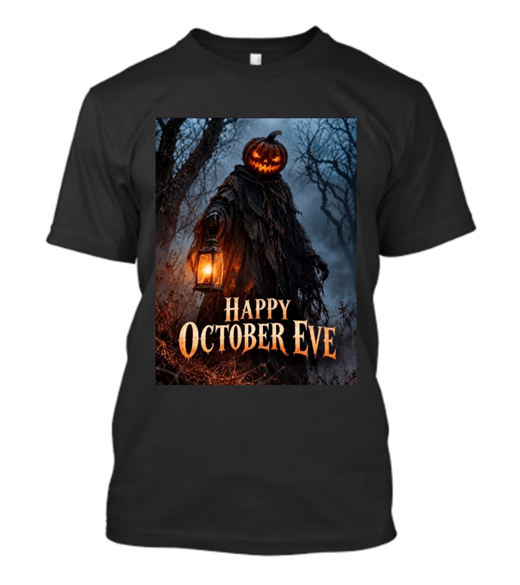 Happy October Eve Halloween Pumpkin Lantern Vibes T-Shirt