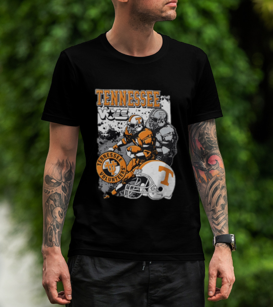 Tennessee Volunteers Football Helmet NCAA Team Players And Stars T-Shirt