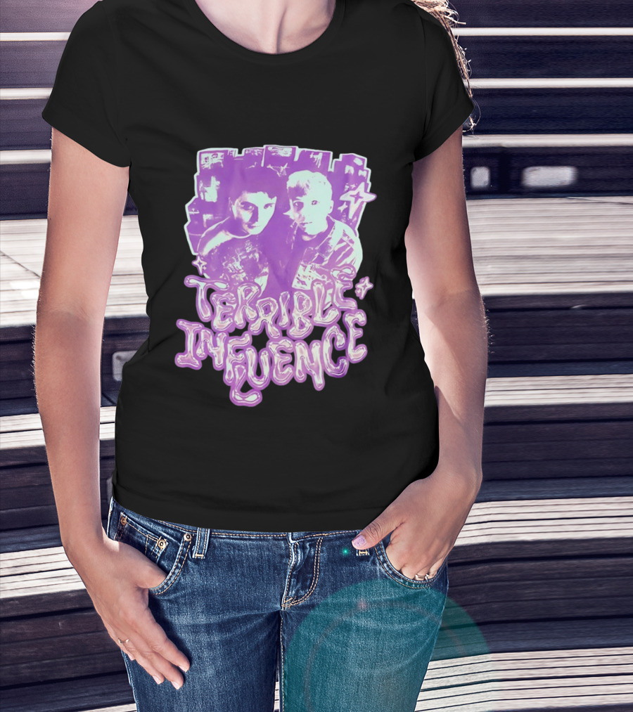 Dan And Phil Terrible Influence Purple Aesthetic T-Shirt