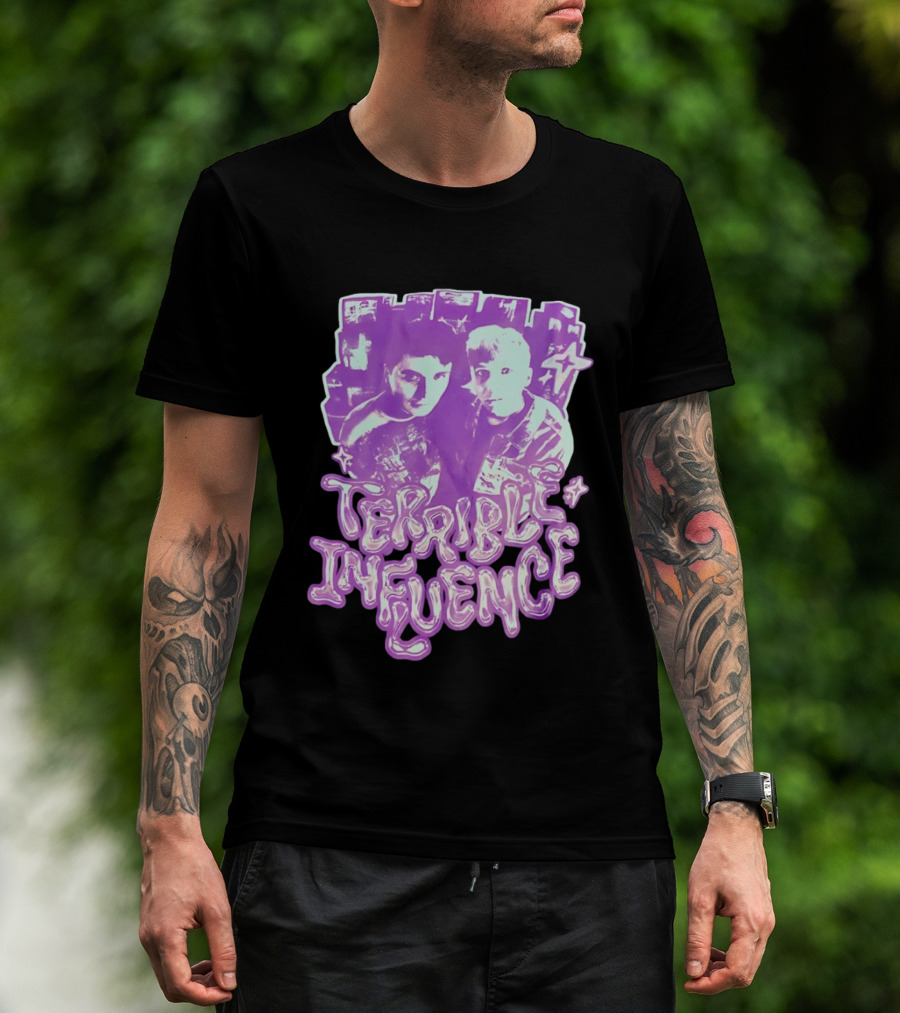 Dan And Phil Terrible Influence Purple Aesthetic T-Shirt