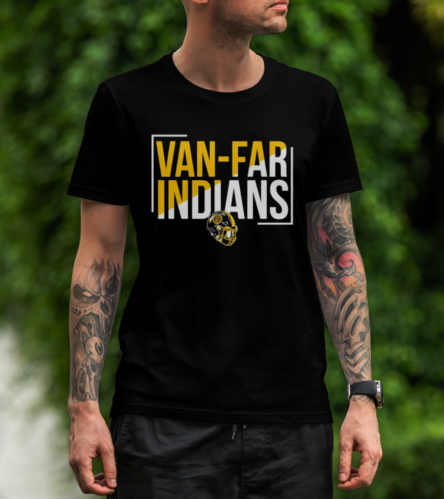Van Far Indians Football Helmet Missouri T-Shirt