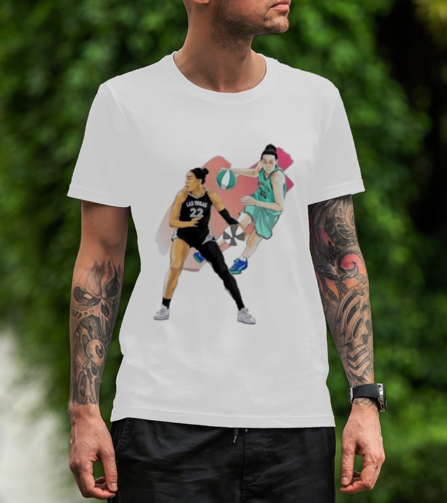 Las Vegas A'ja Wilson 22 And Brooklyn Breanna Stewart 30 T-Shirt
