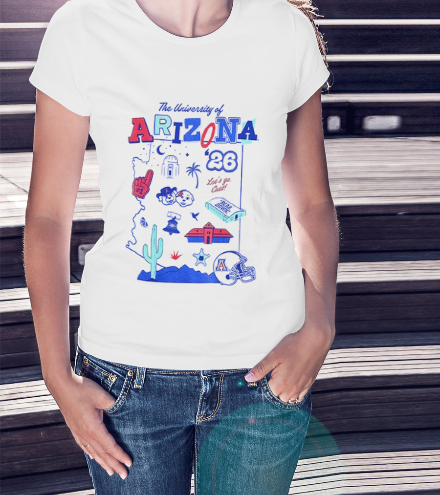 University Of Arizona Wildcats Bear Down 26 Let's Go Cats Arizona 20 T-Shirt