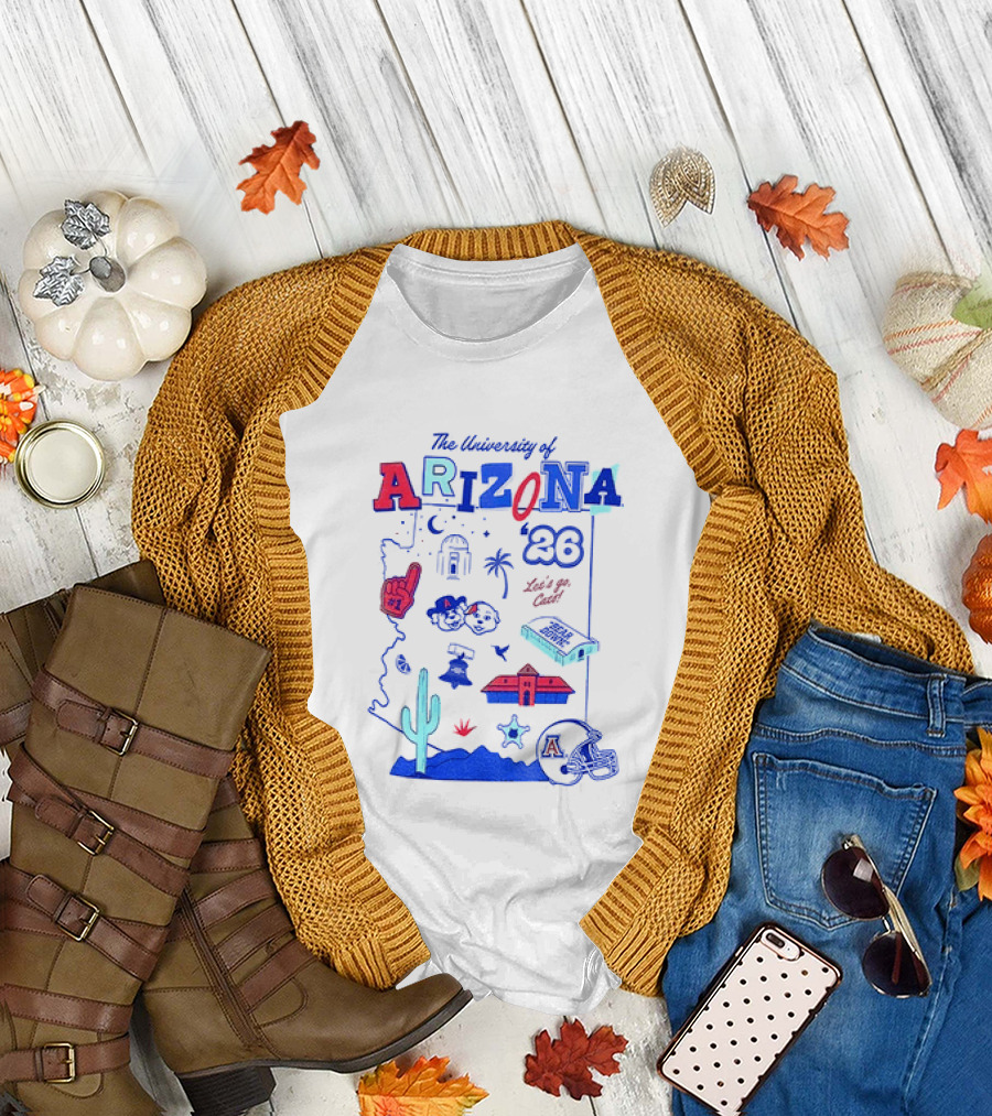 University Of Arizona Wildcats Bear Down 26 Let's Go Cats Arizona 20 T-Shirt