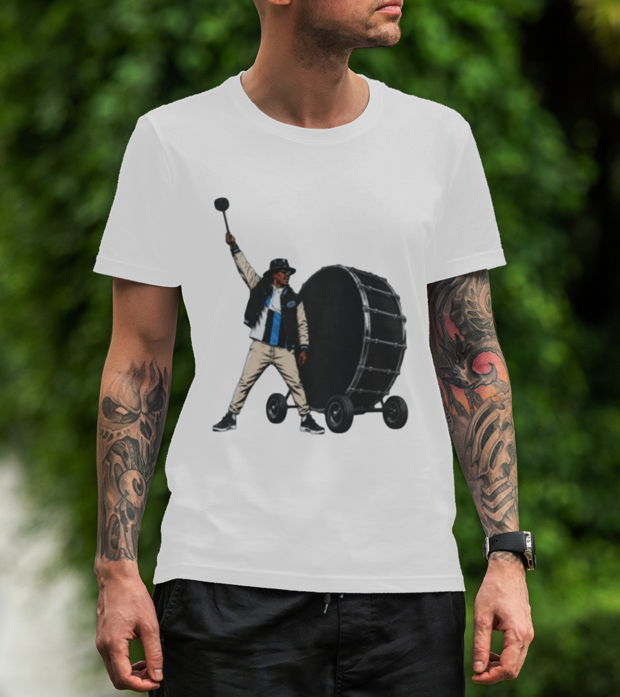 Carolina Panthers Football Culture Supporter With Drum T-Shirt