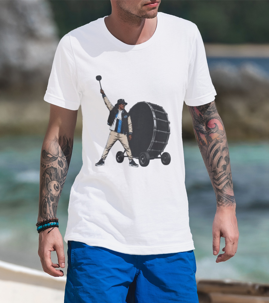 Carolina Panthers Football Culture Supporter With Drum T-Shirt