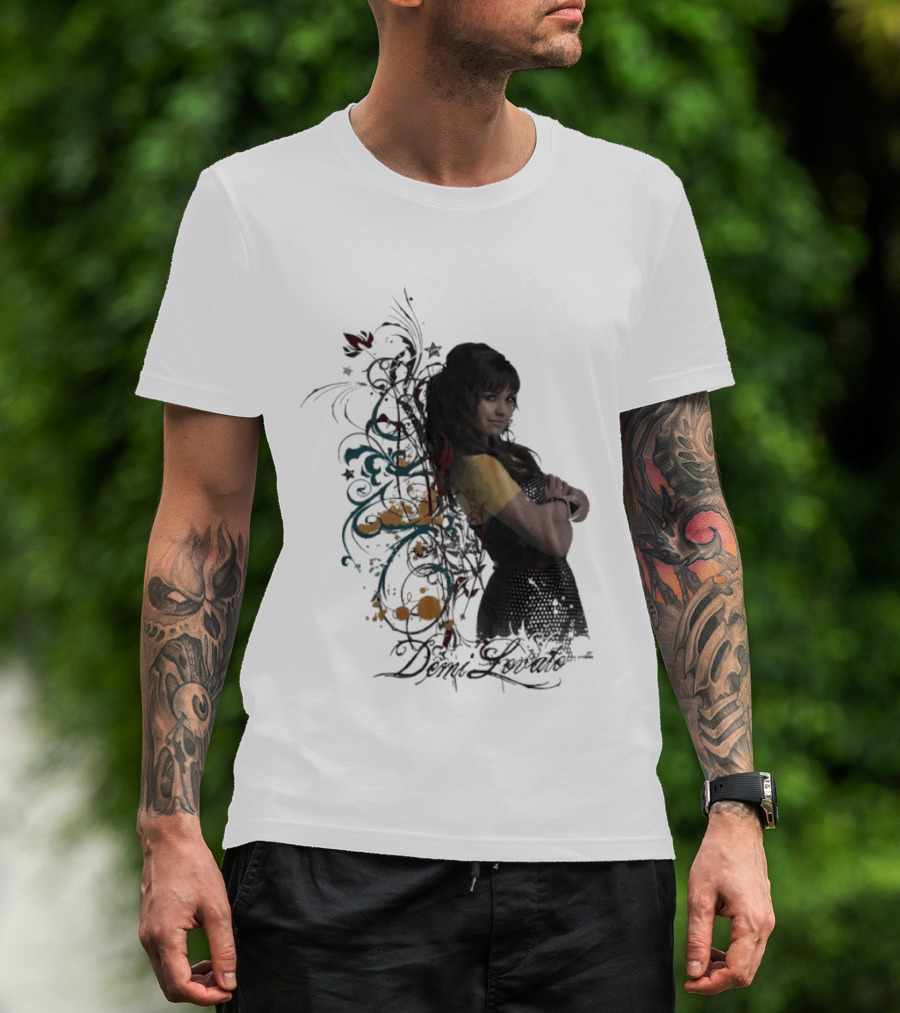 Demi Lovato Floral Music Artist Vibrant Pop Star T-Shirt