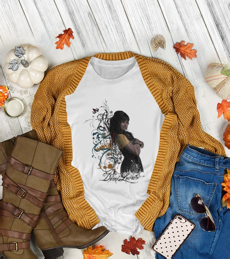Demi Lovato Floral Music Artist Vibrant Pop Star T-Shirt