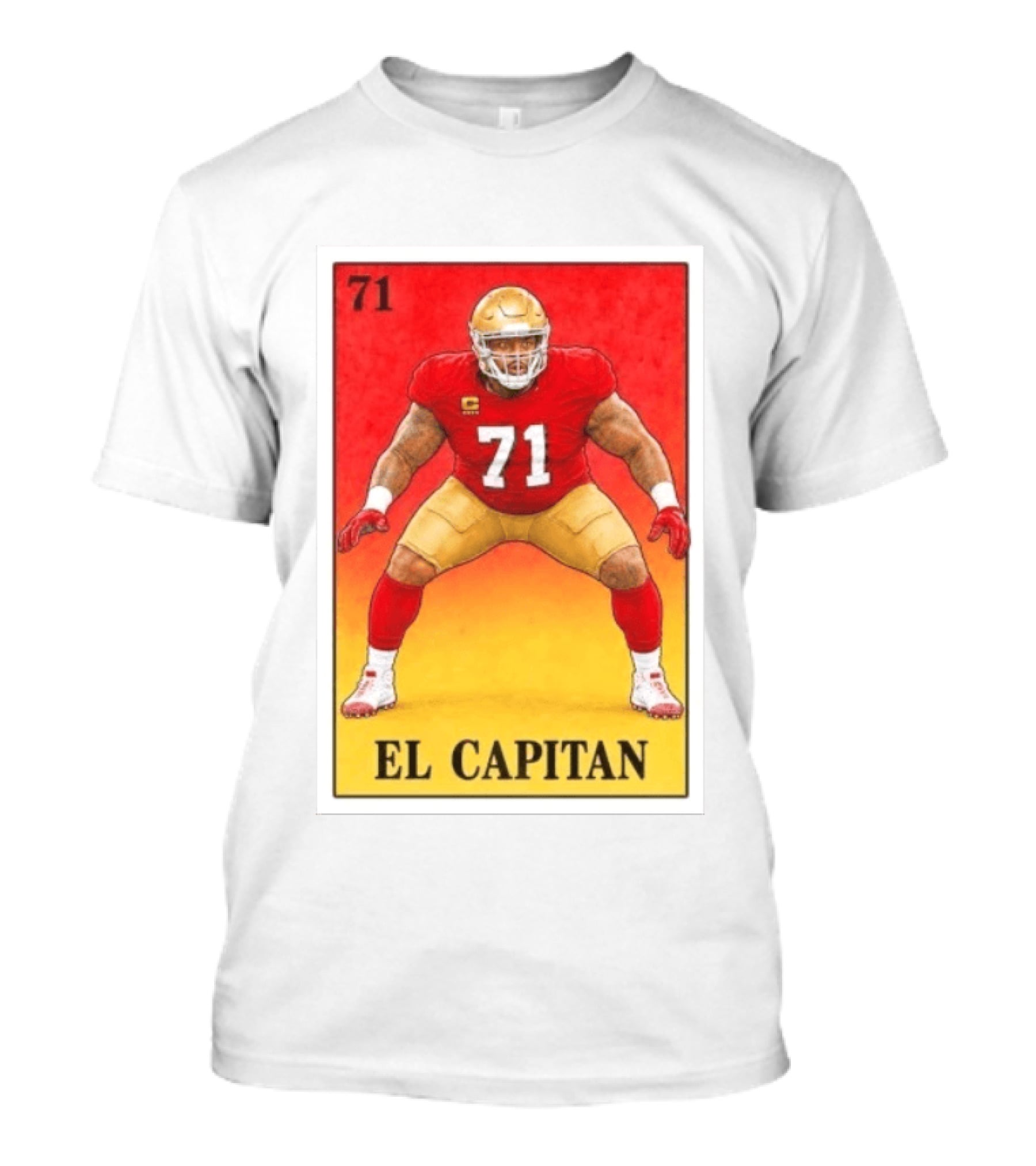 San Francisco 49ers 71 El Capitan Loteria Card NFL Football T-Shirt
