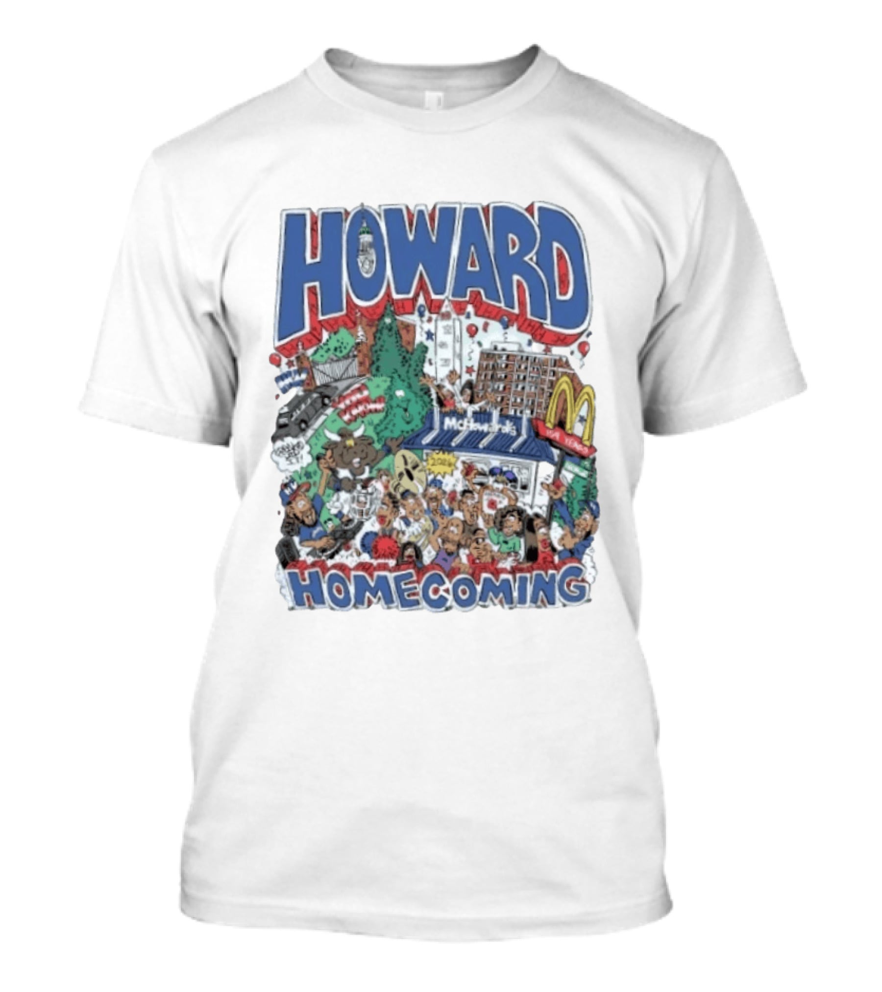 Howard Homecoming 2026 McHoward's Celebration Festivities Crowd Scene T-Shirt