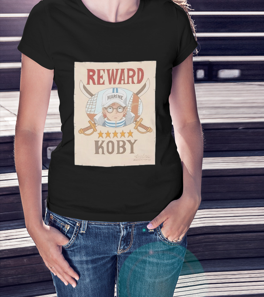 Reward Marine Koby One Piece Anime Five Stars T-Shirt