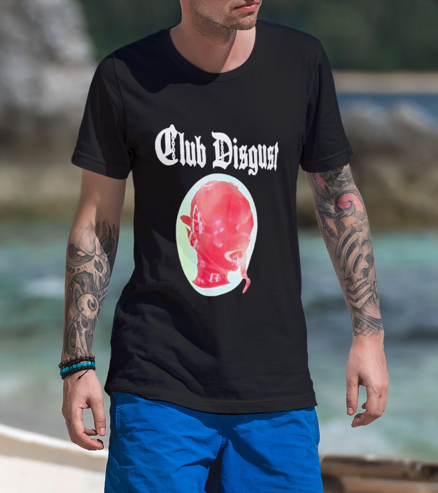 Club Disgust Red Mask Fetish Aesthetic Goth Fashion T-Shirt