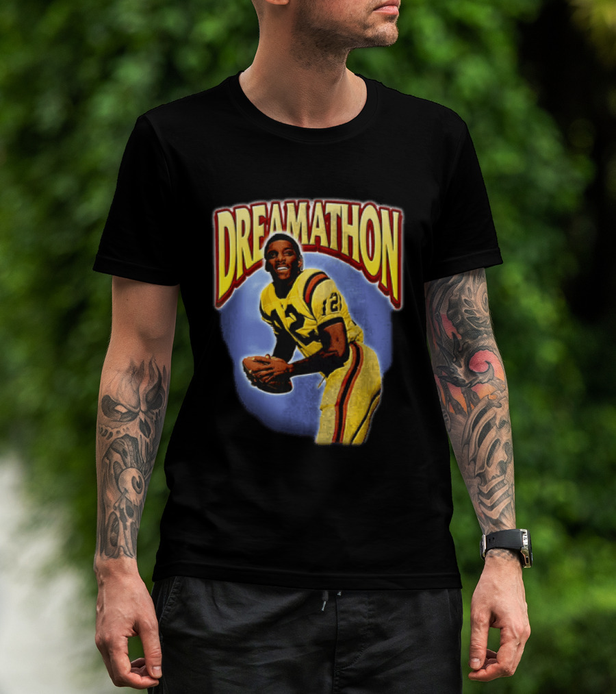 Doug Williams Dreamathon Black Knights 12 Throwing Football T-Shirt