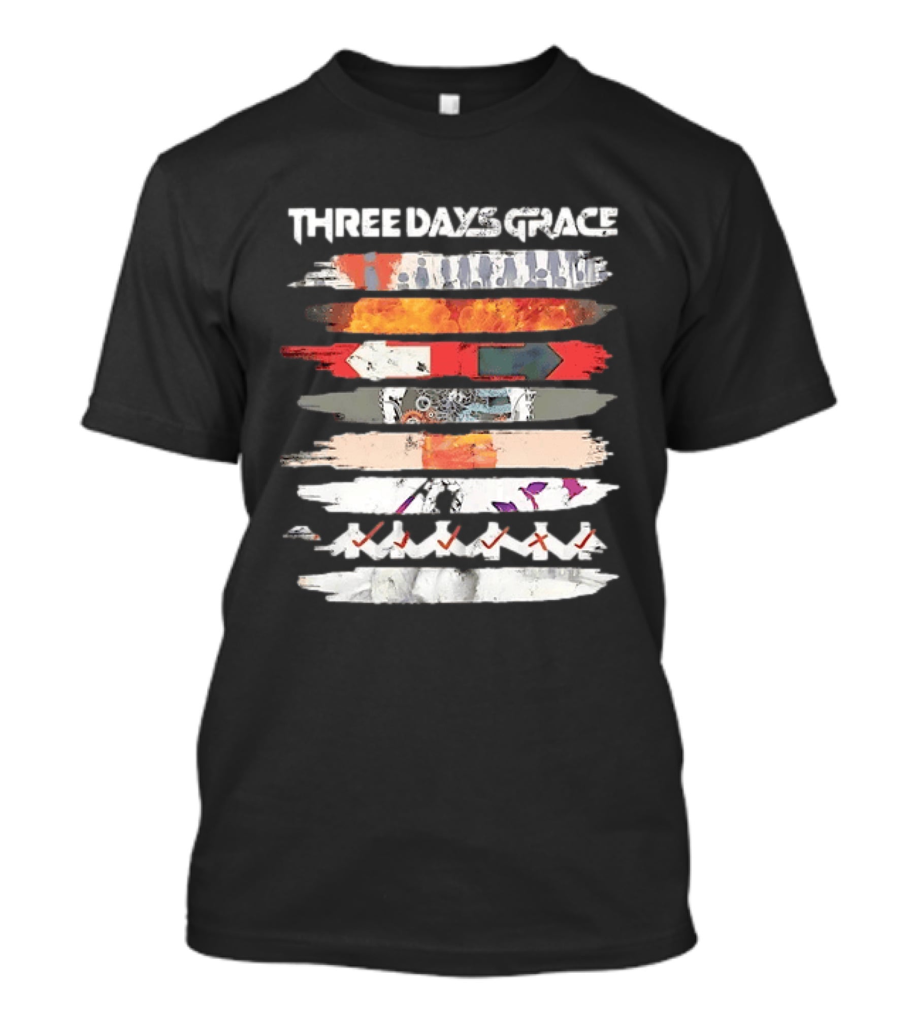 Three Days Grace Band Alternative Rock Iconic Visual T-Shirt