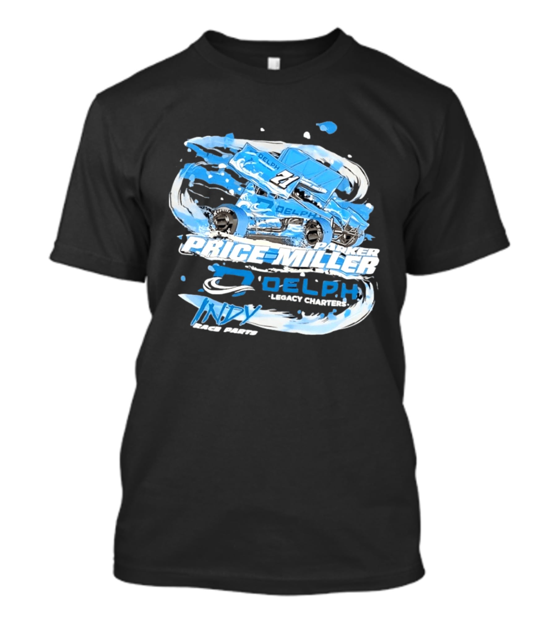Parker Price Miller Delph Legacy Charters 21 Indy Race Parts Sprint Car T-Shirt