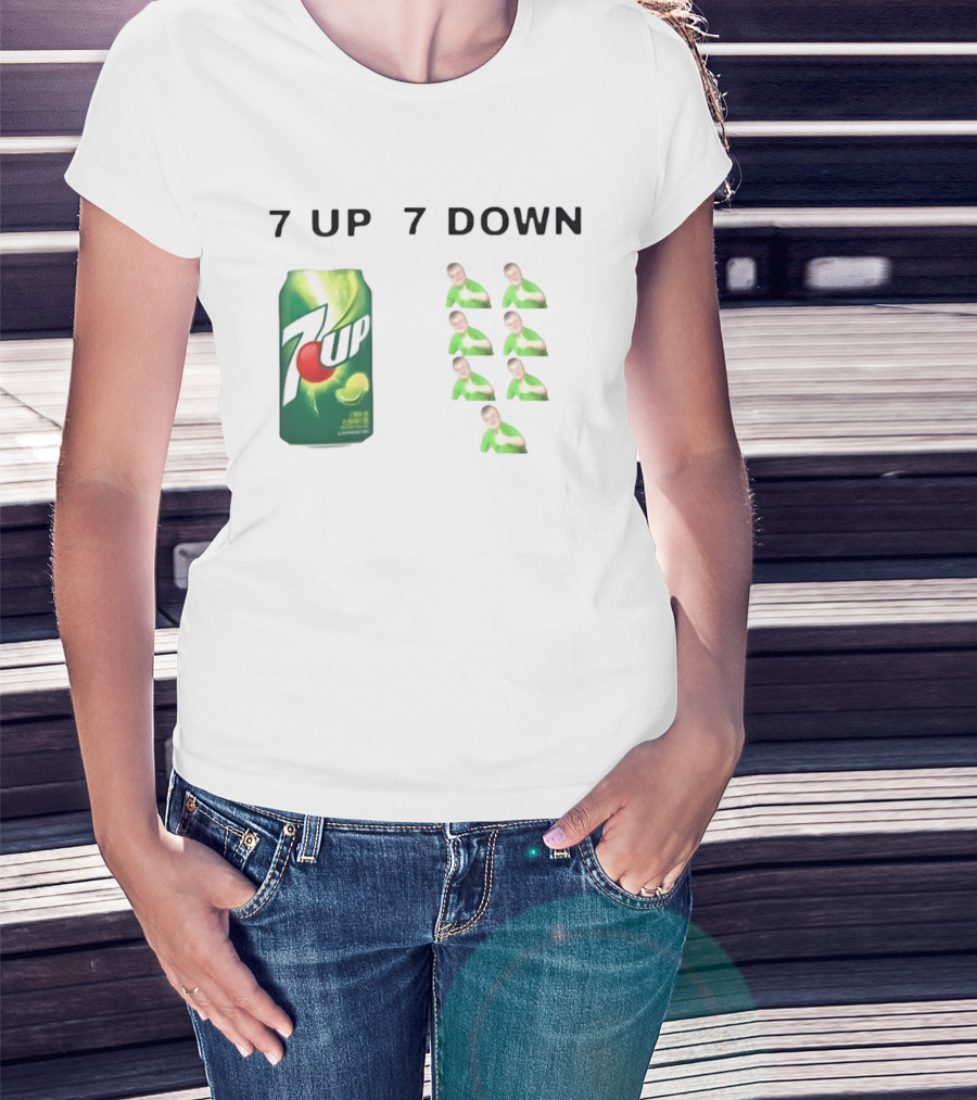 7 Up 7 Down Meme Soda Can With Seven Thumbs Up T-Shirt