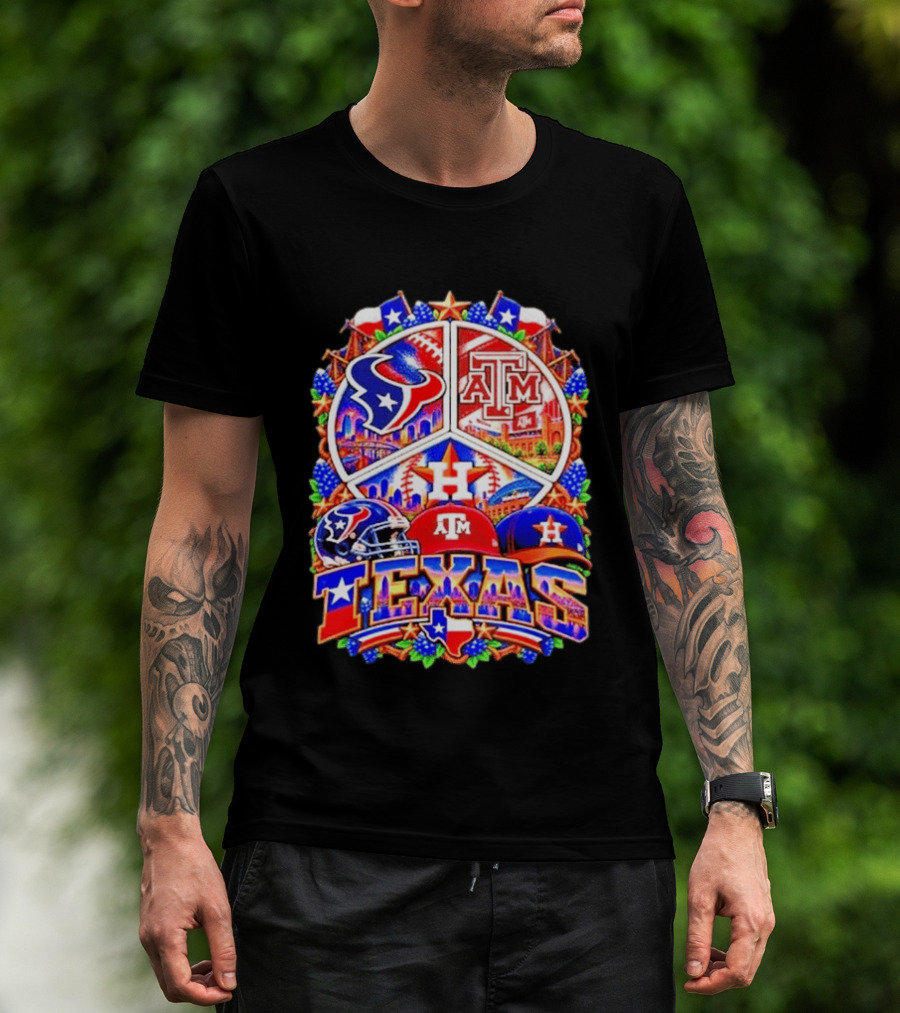 Houston Texans Texas A&M Aggies Houston Astros Texas Sports Team T-Shirt