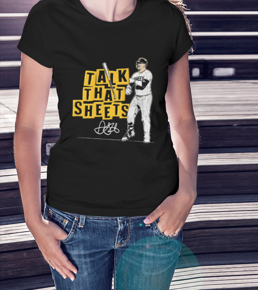 San Diego Padres Fernando Tatis Jr Talk That Sheets Baseball Player Batting Pose 23 T-Shirt