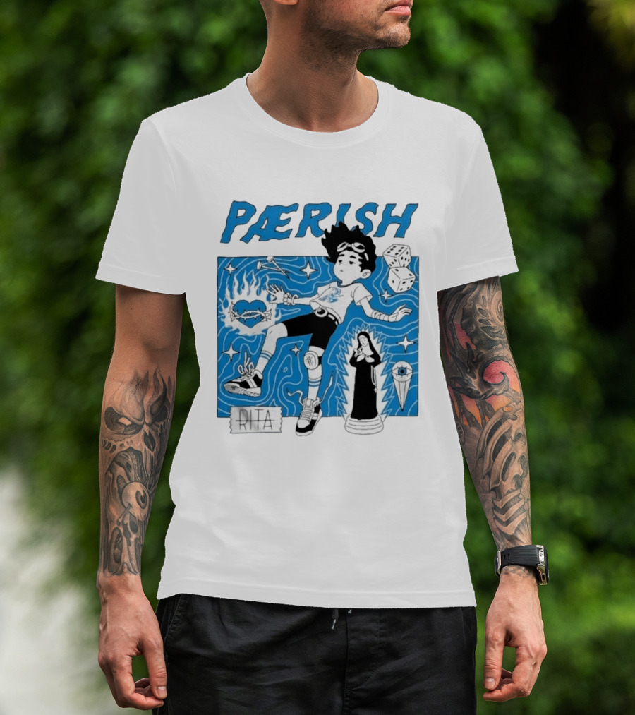 Paerish Escaping The Vapour Clouds Rita Dice Nun Statue T-Shirt